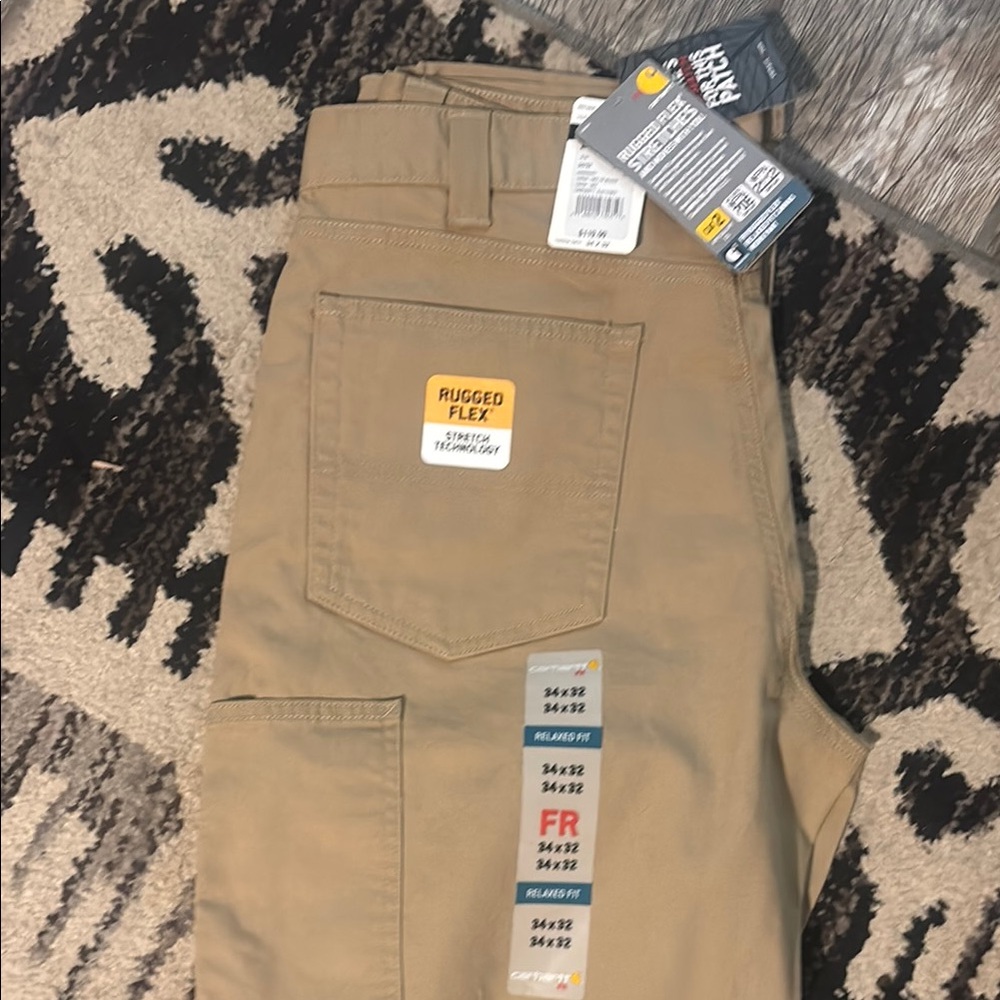 Carhartt Tan Cargo Pants Durable Workwear